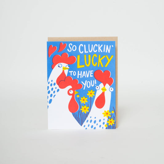 Chicken Love Letterpress Card