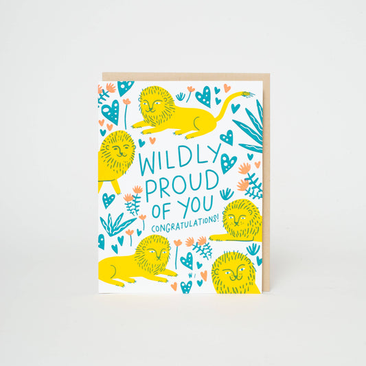 Wildly Proud Congrats Letterpress Card