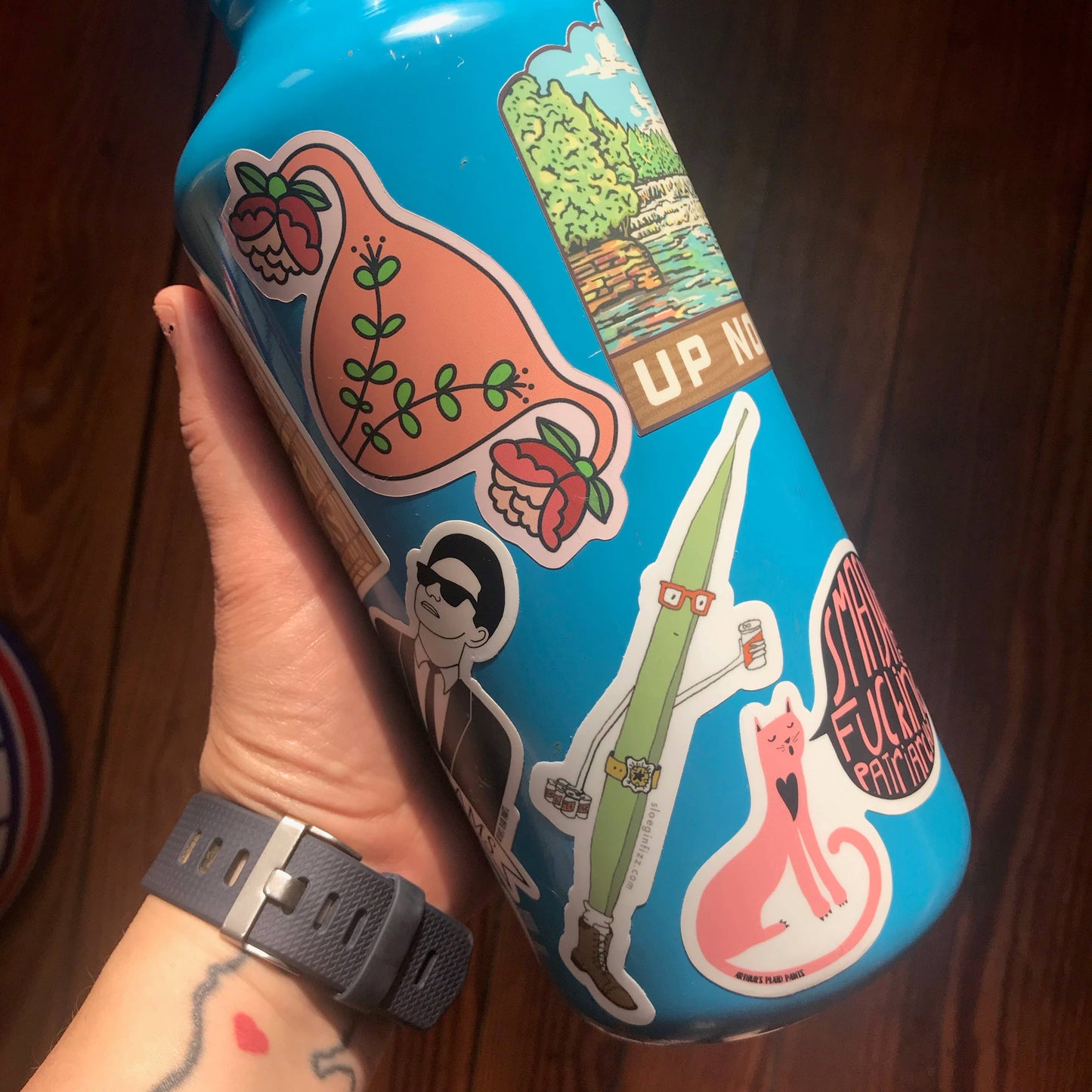 Bean with a Belt and Boot Sticker