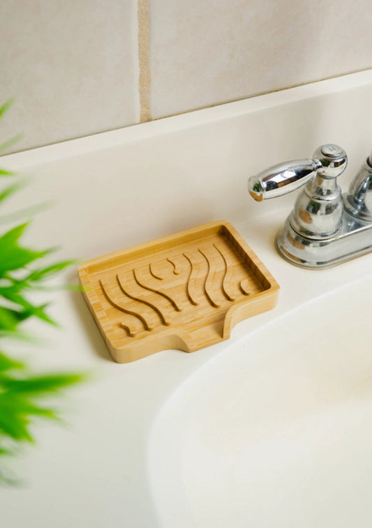 Bamboo Wavy Soap Dish