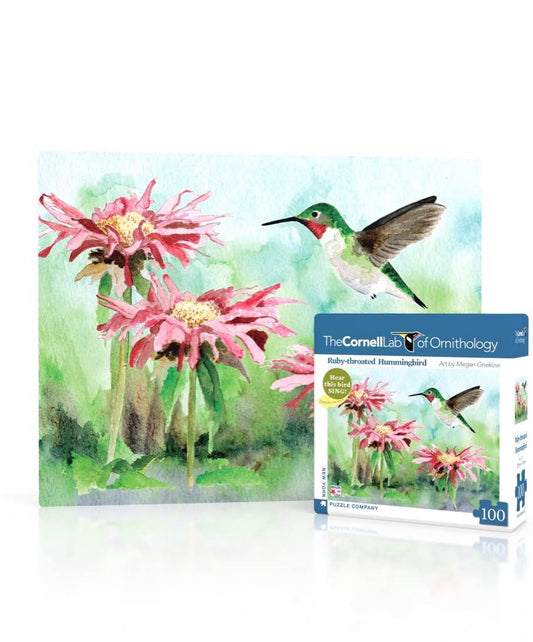 Ruby-throated Hummingbird 100 Piece Mini Puzzle