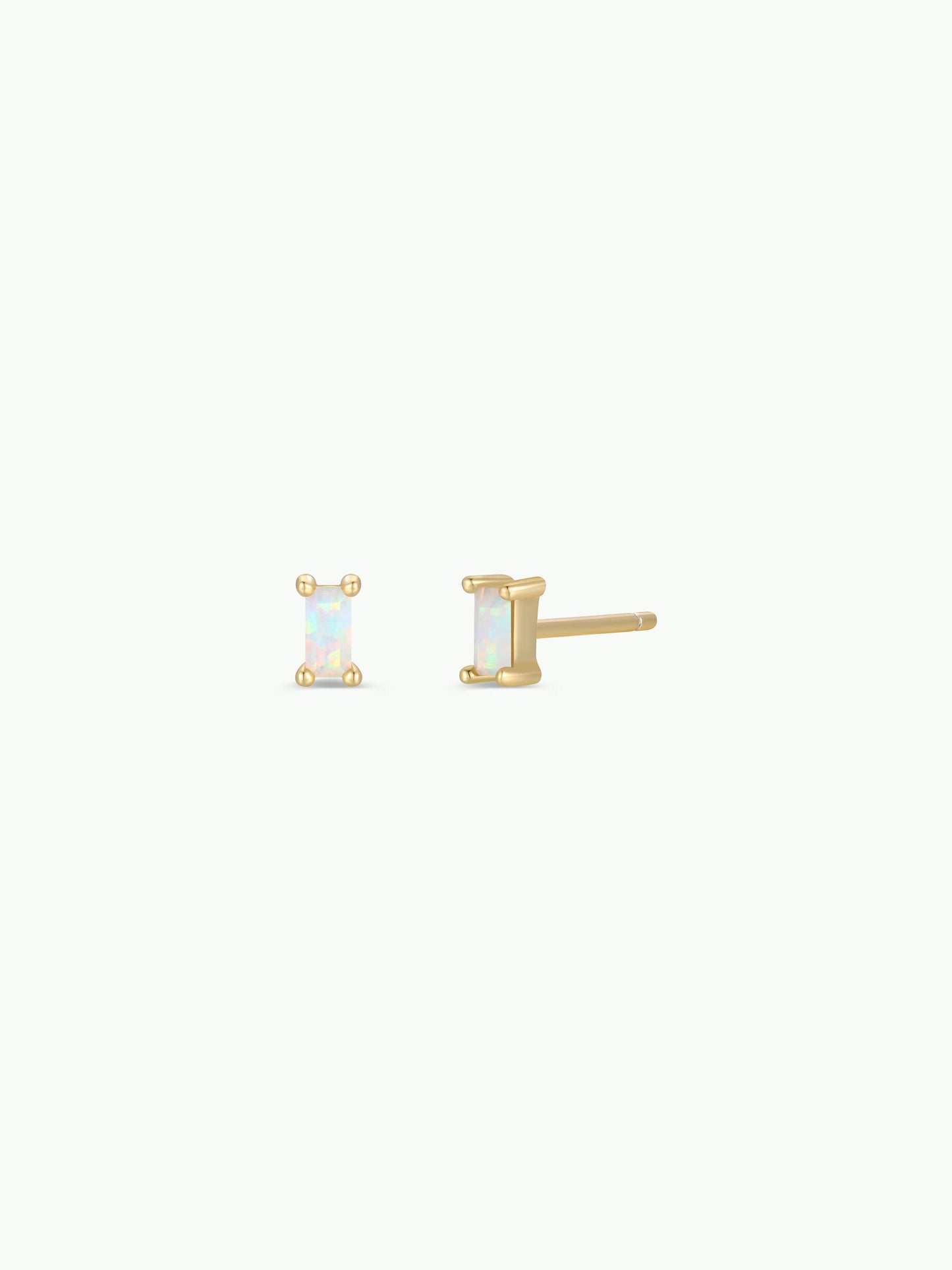 White Opal Baguette Posts