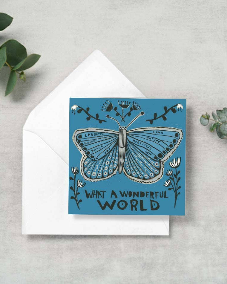Wonderful World Butterfly Enclosure Card