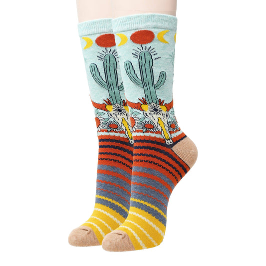Desert Nights Cotton Crew Socks