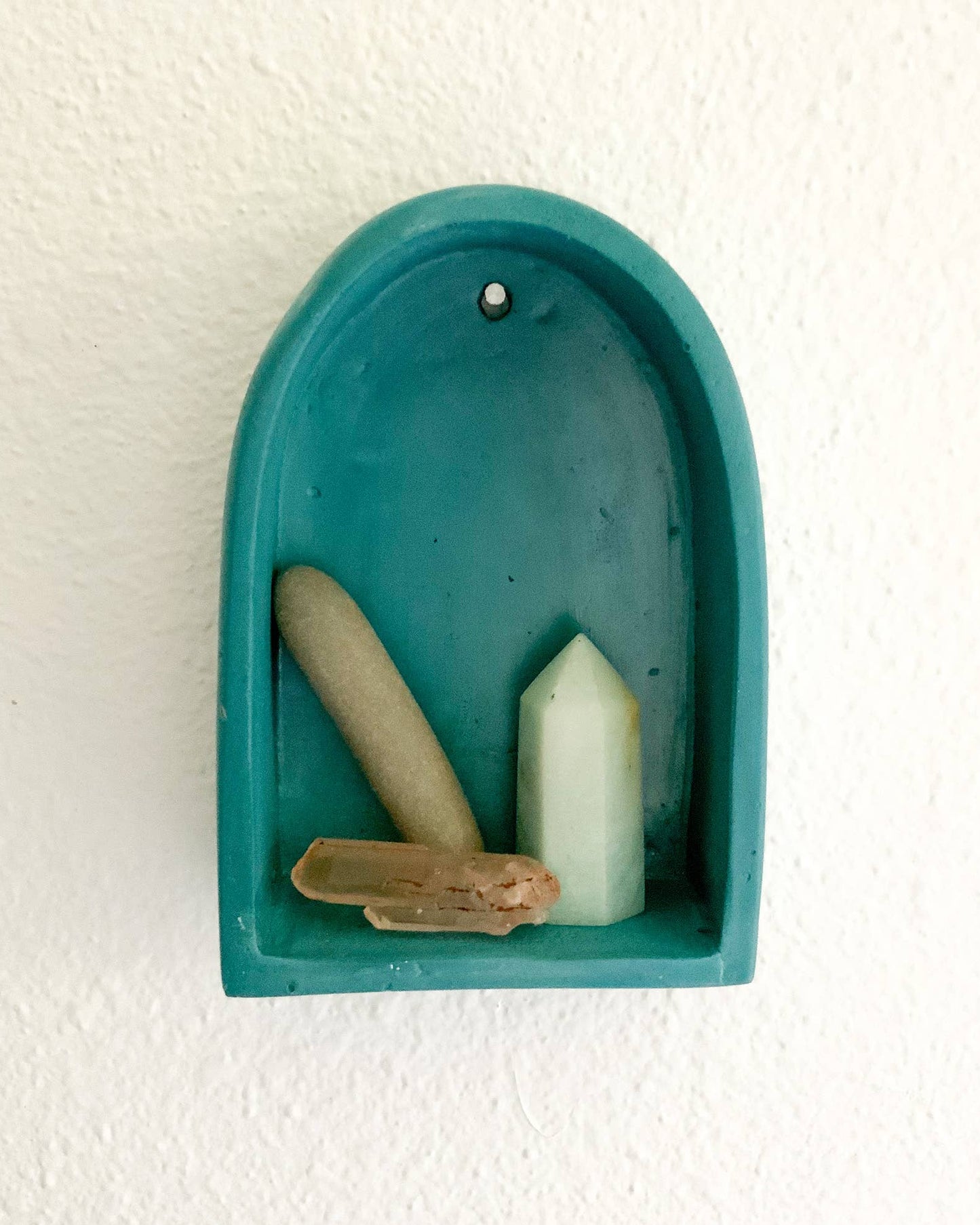 Curio Arch Shelf in Teal Blue