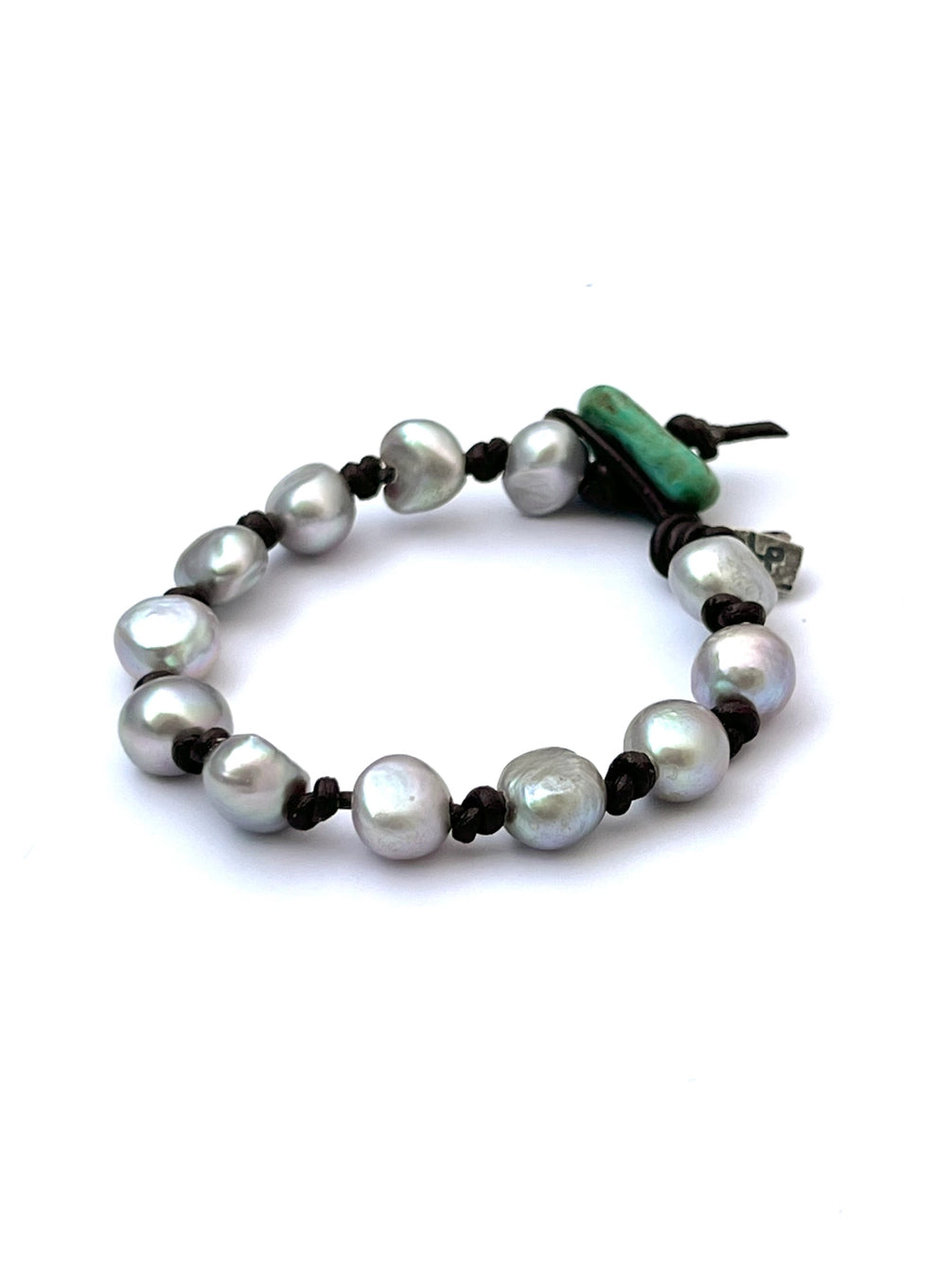 Silver Pearl Knotted Bracelet | CLP