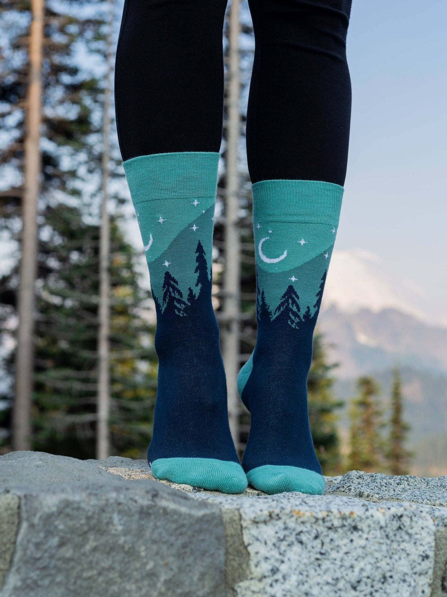 Aurora Navy Crew Socks