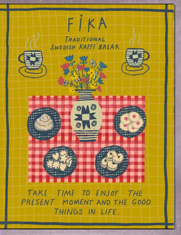 Fika Swedish Coffee Card