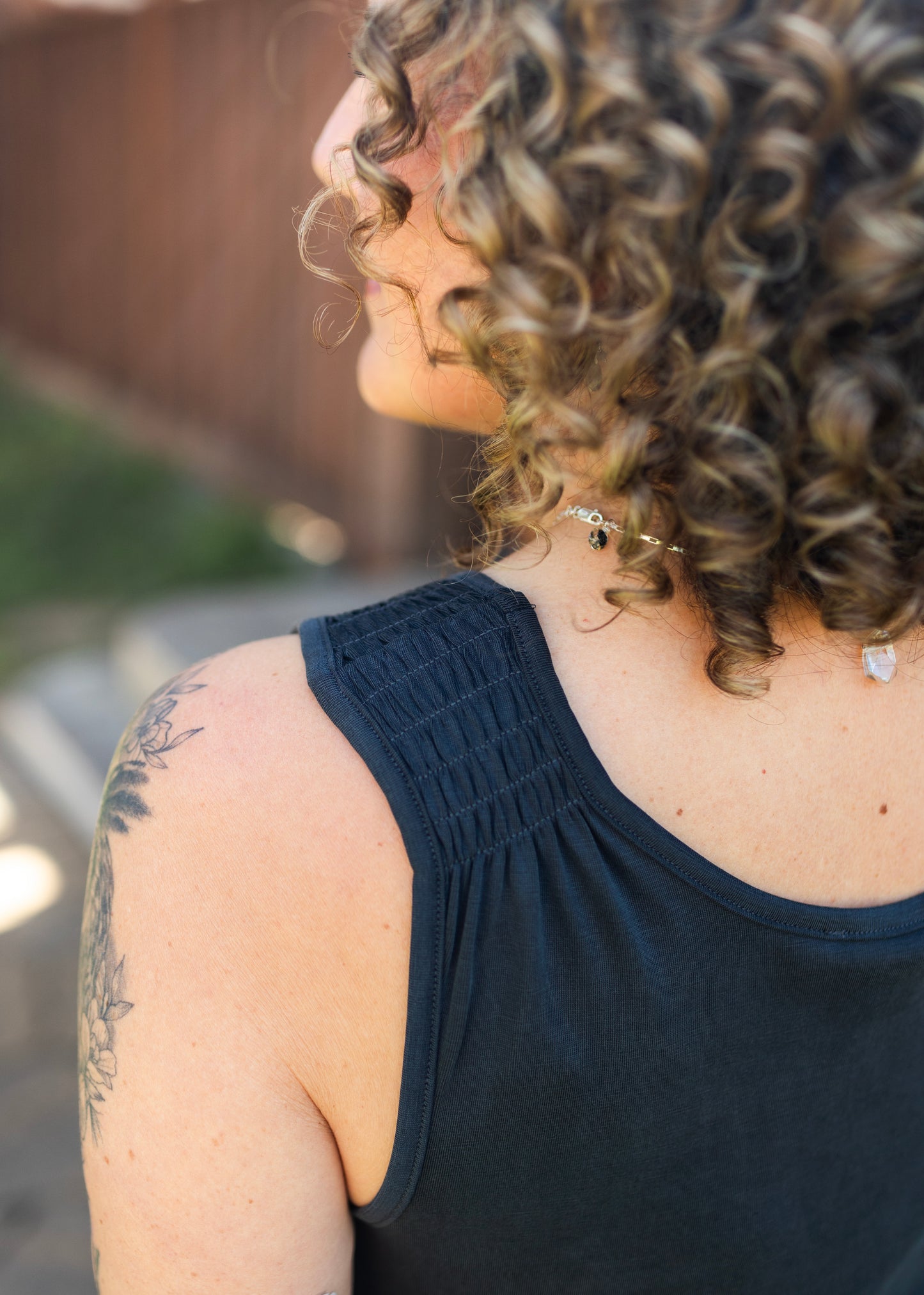 Knit Tank in Dark Gray