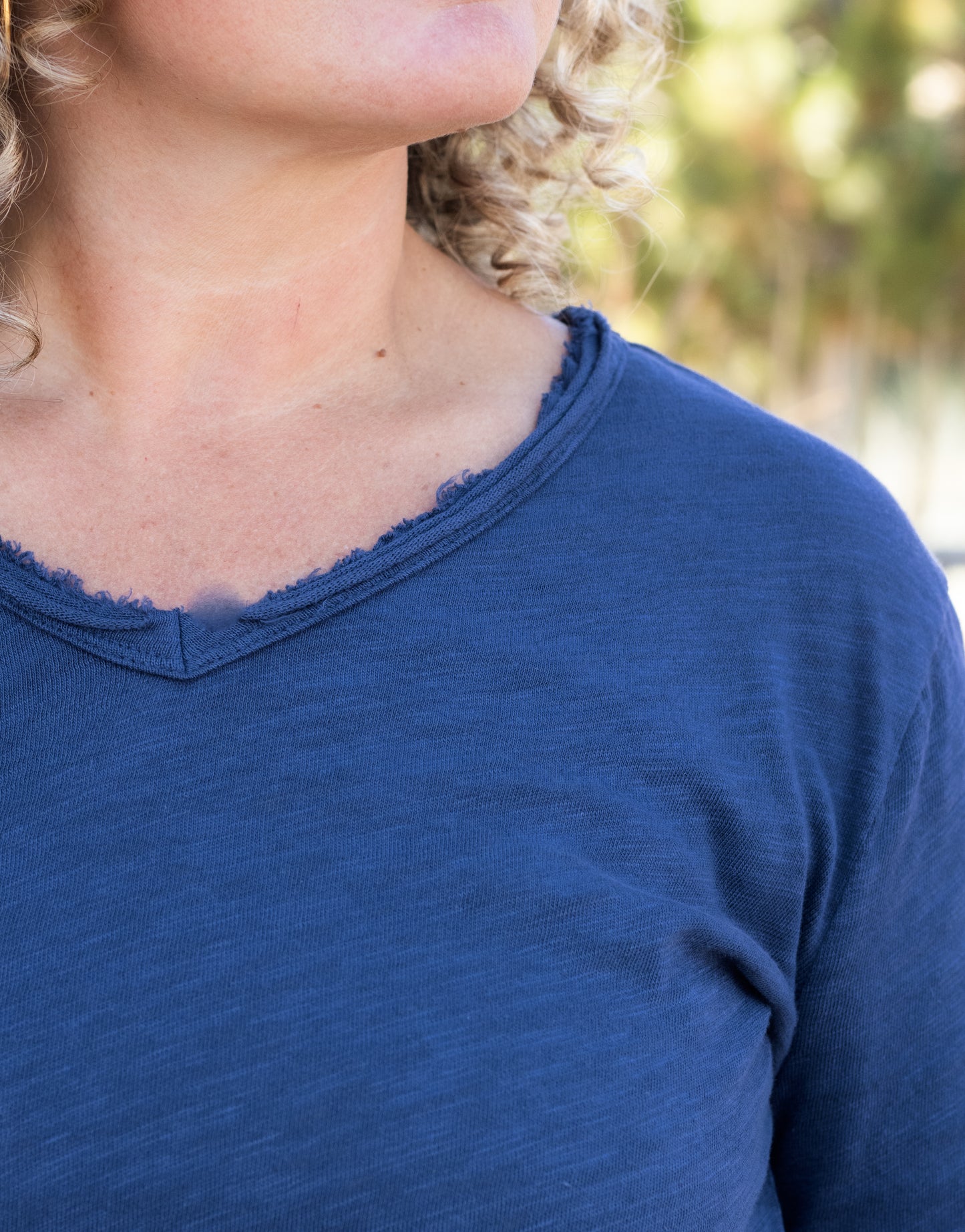 Vanya V-Neck Long Sleeve in Iris | Dear John