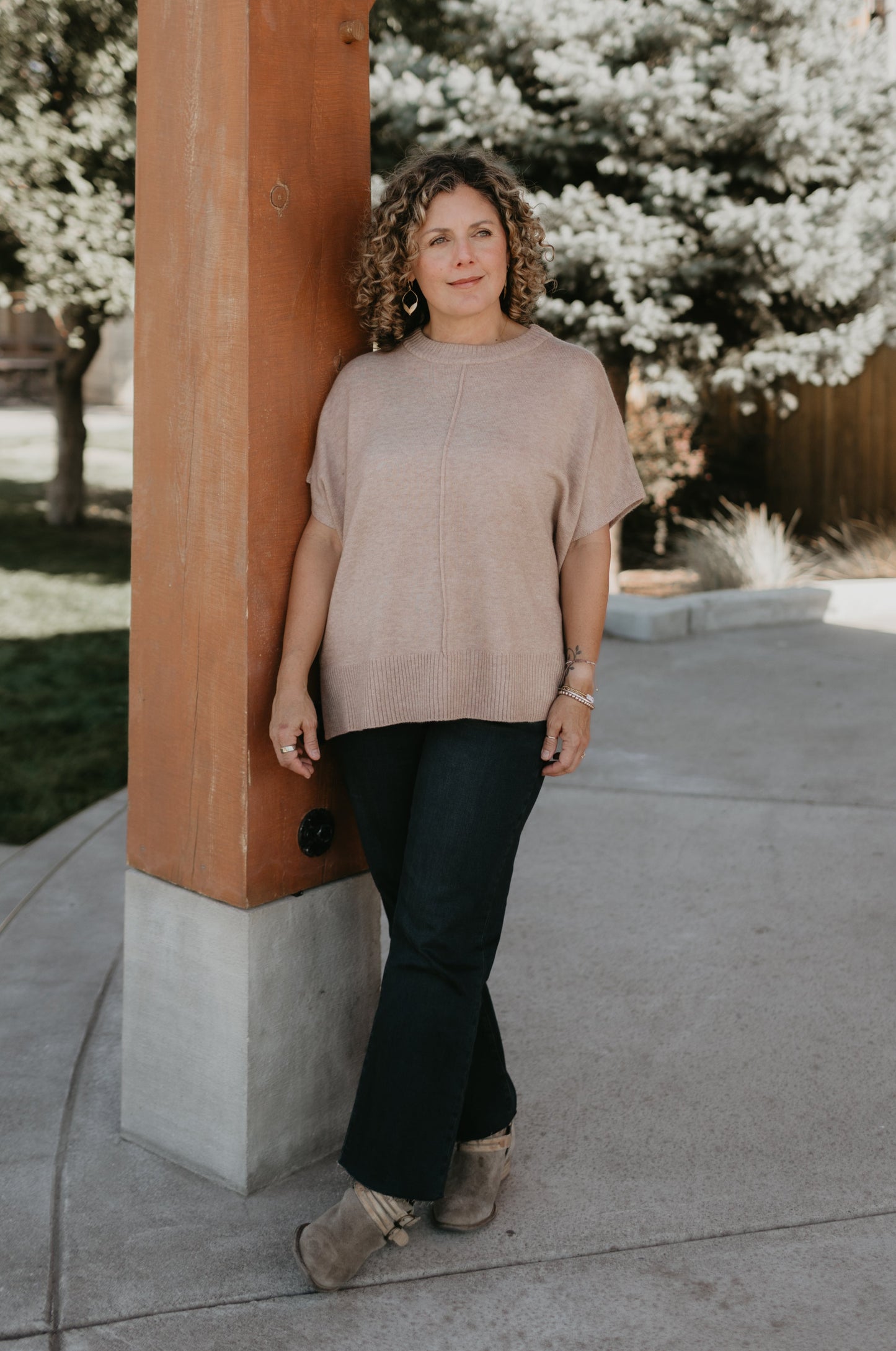 Gwyneth One Size Sweater in Camel | Kerisma