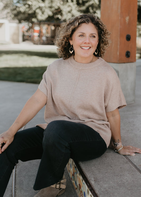 Gwyneth One Size Sweater in Camel | Kerisma