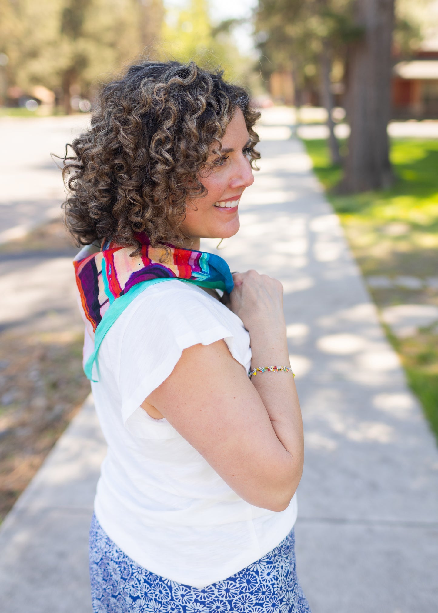 Surf's Up Printed Square Scarf