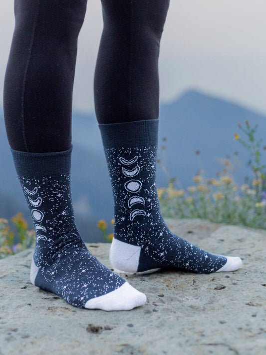 Moonshine Navy Crew Socks