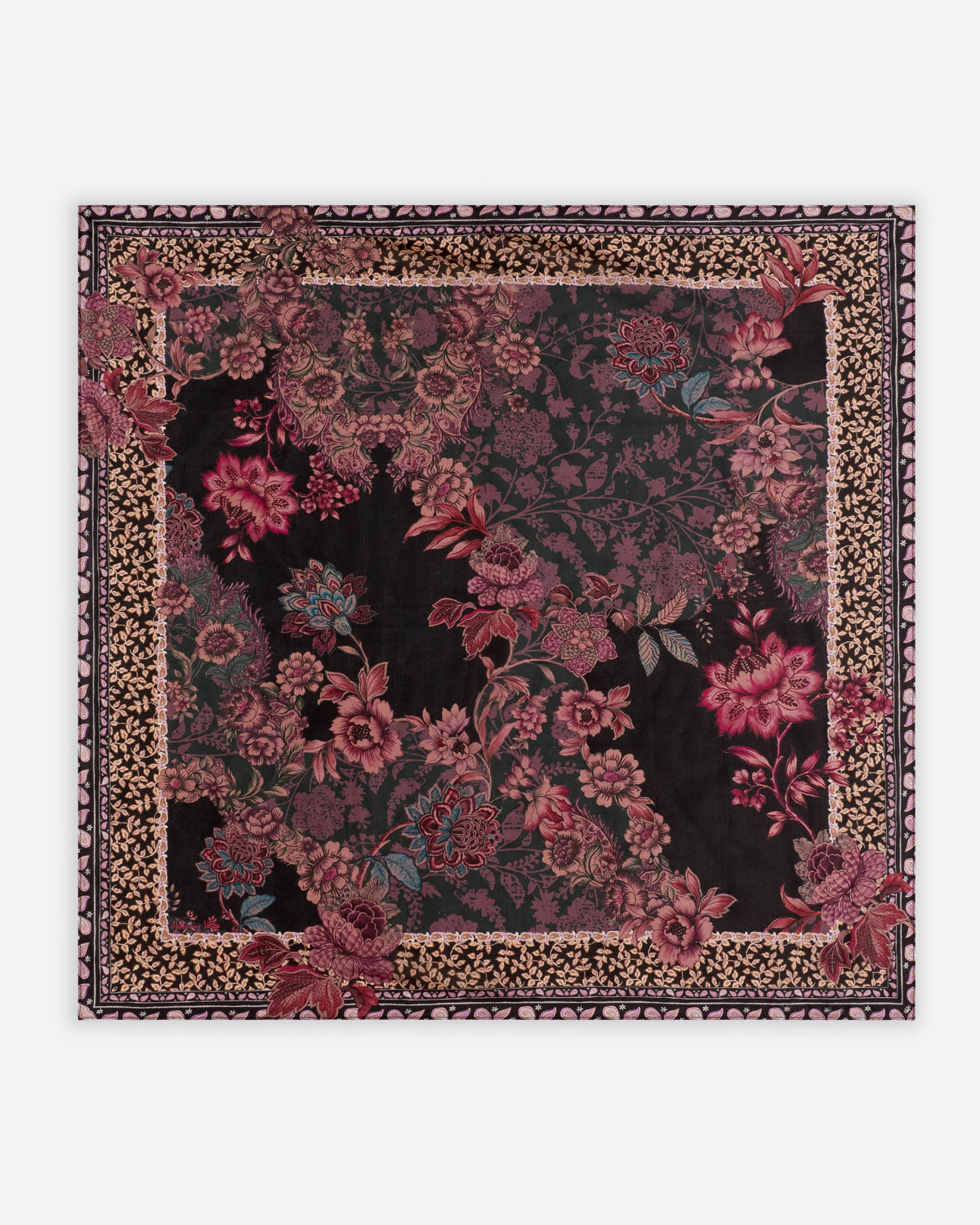 Square Silk Scarf in Samia Print | Johnny Was