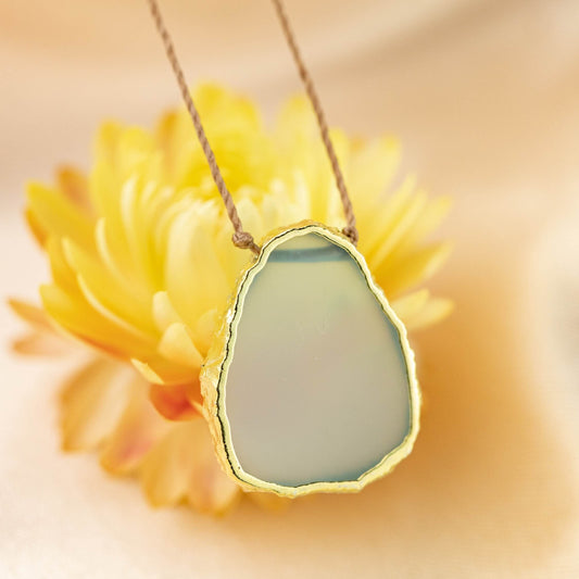 Be the Light Aqua Chalcedony Necklace