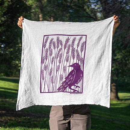 Raven Flour Sack Dish Towel