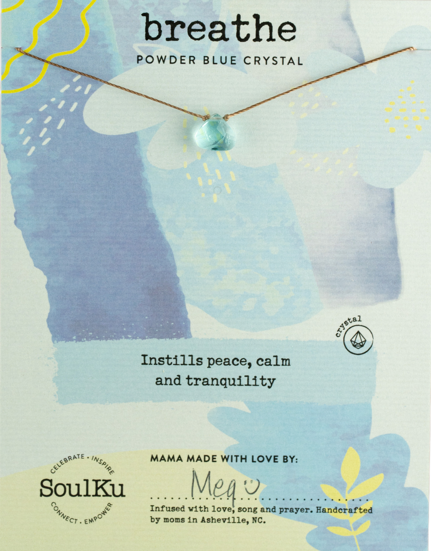 Breathe Blue Crystal Necklace