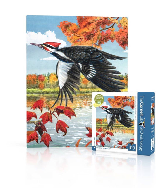 Pileated Woodpecker Mini 100 Piece Mini Puzzle