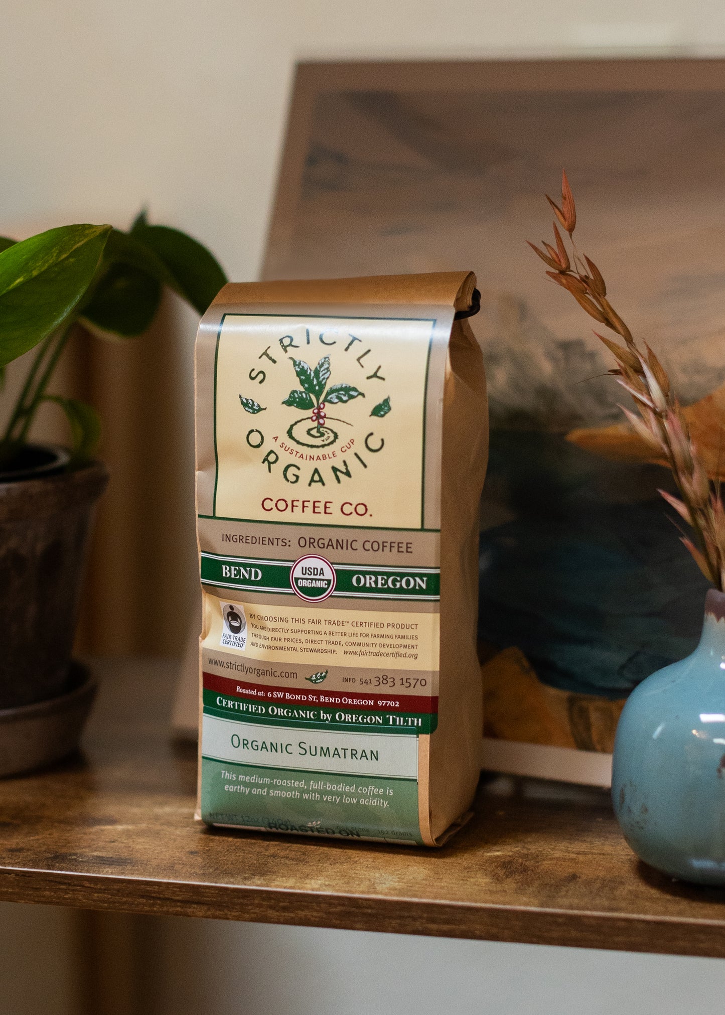 12oz Sumatran Blend Coffee Beans | Strictly Organic