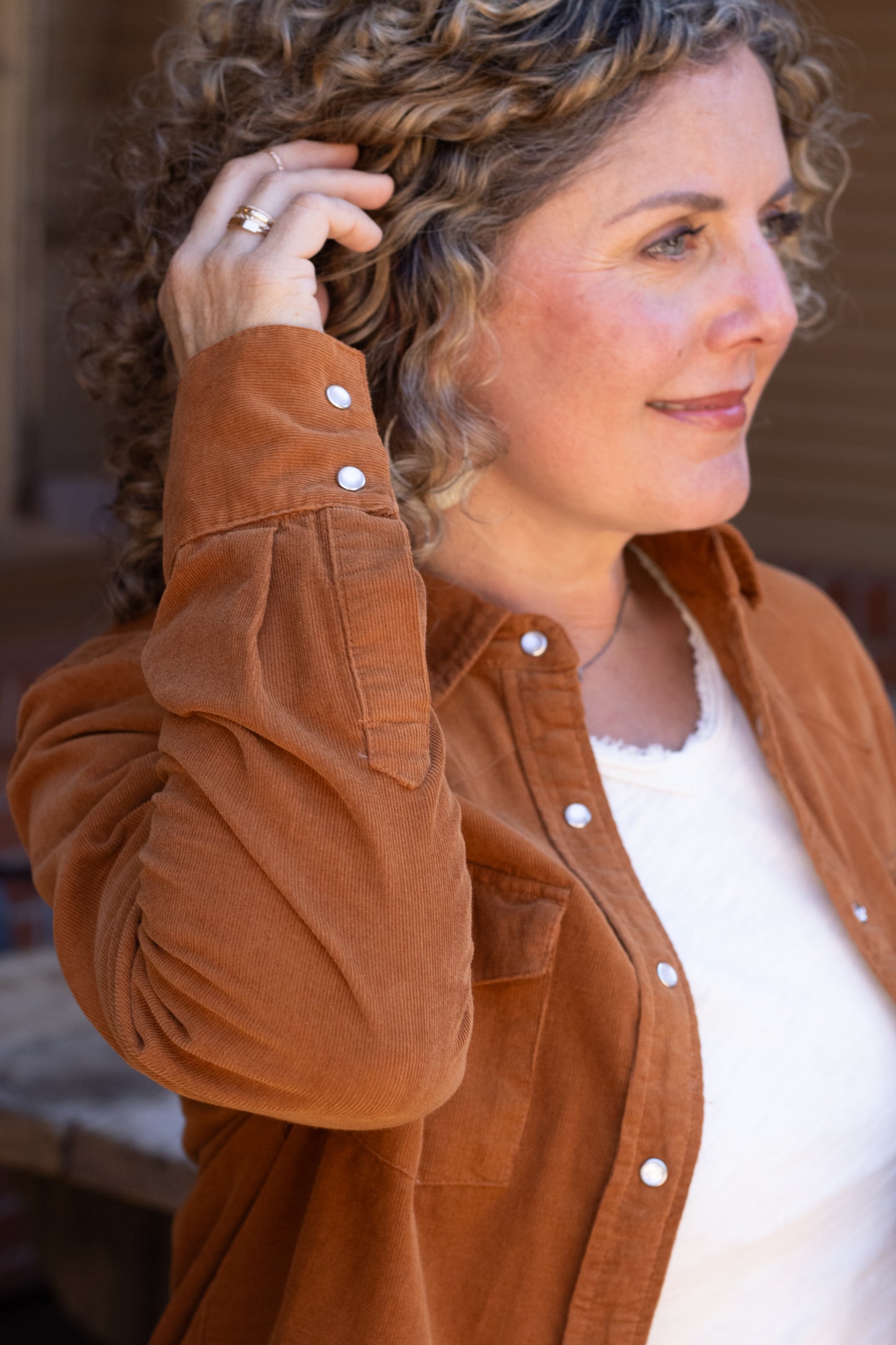 Star Corduroy Shirt in Spice | Dear John