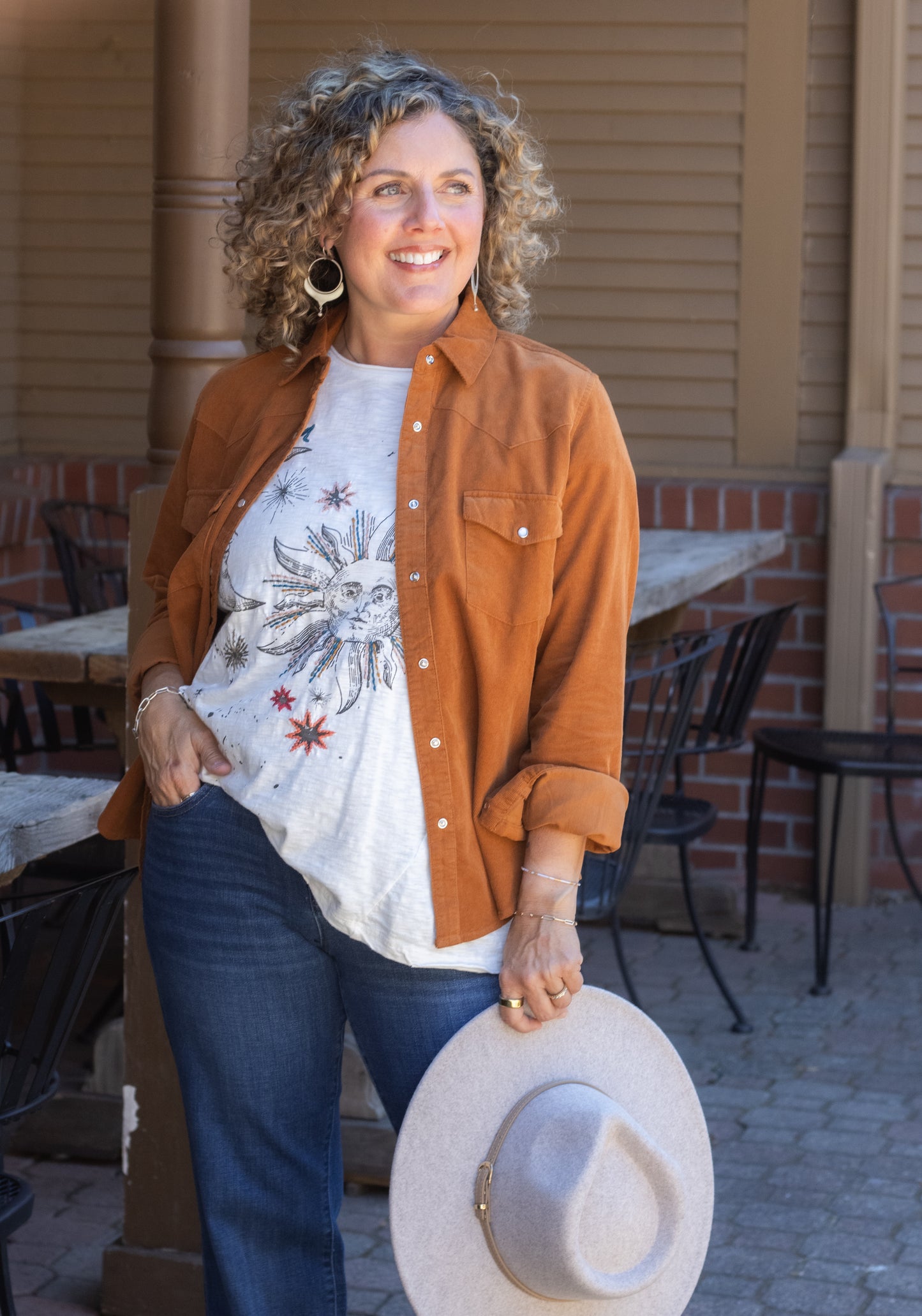 Star Corduroy Shirt in Spice | Dear John