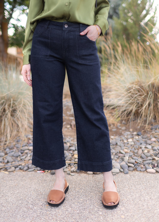 League Crop Pant in Dark Denim | Sanctuary