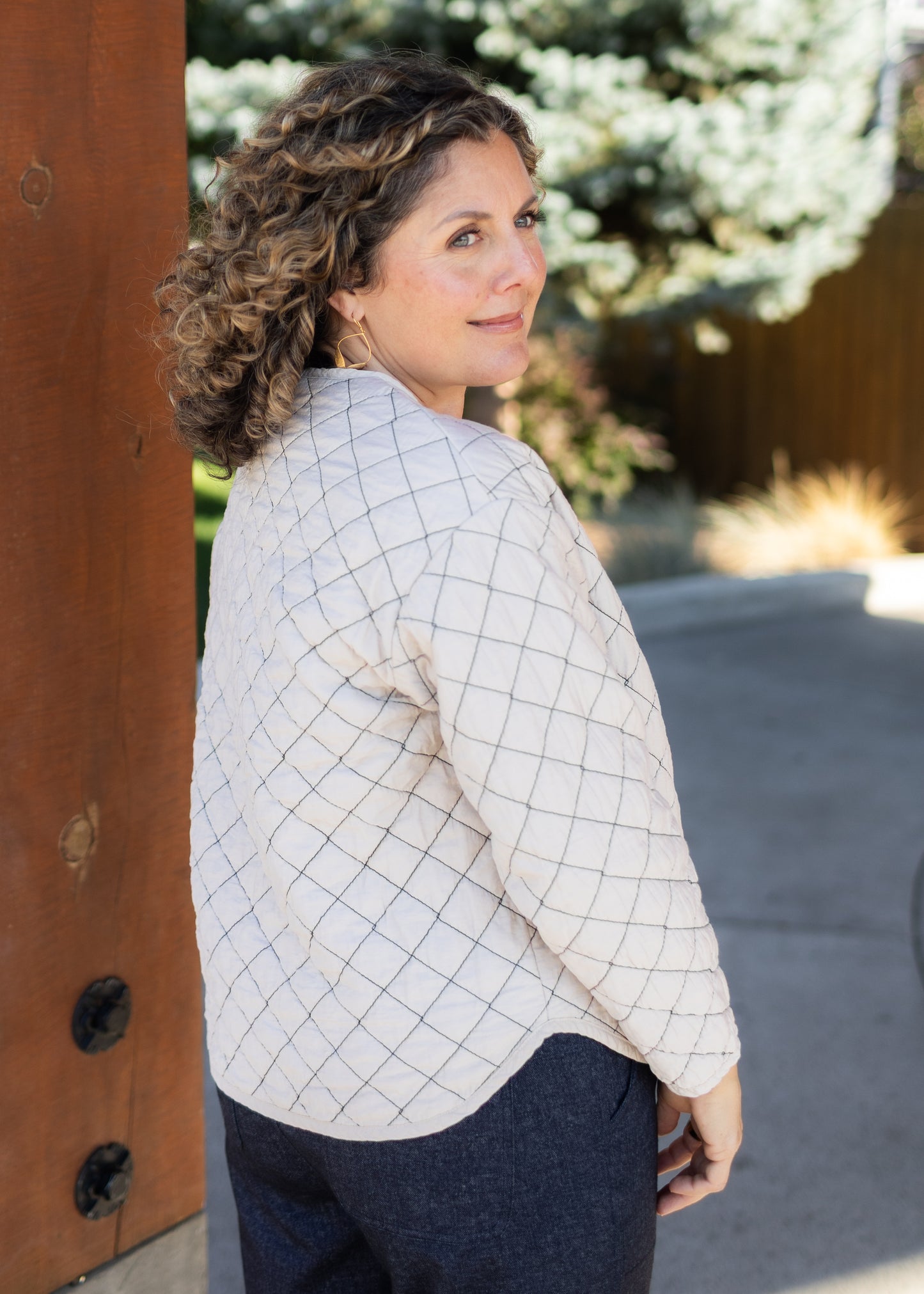 Crop Bomber Jacket in Moonbeam | Cut•Loose