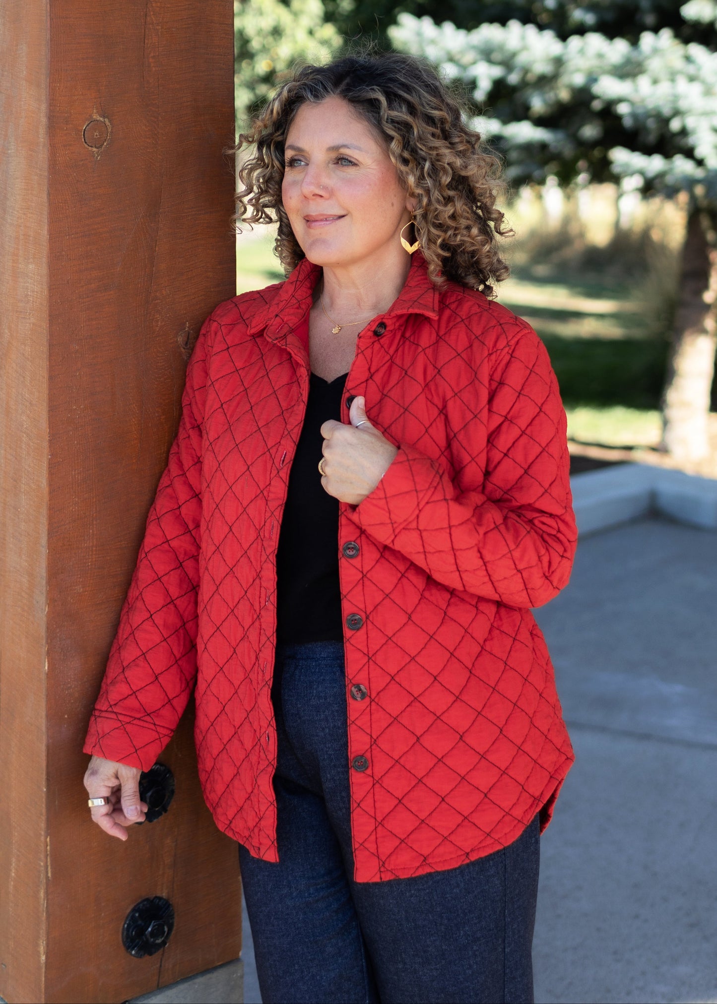 Quilted Shirt Jacket in Roulette | Cut•Loose