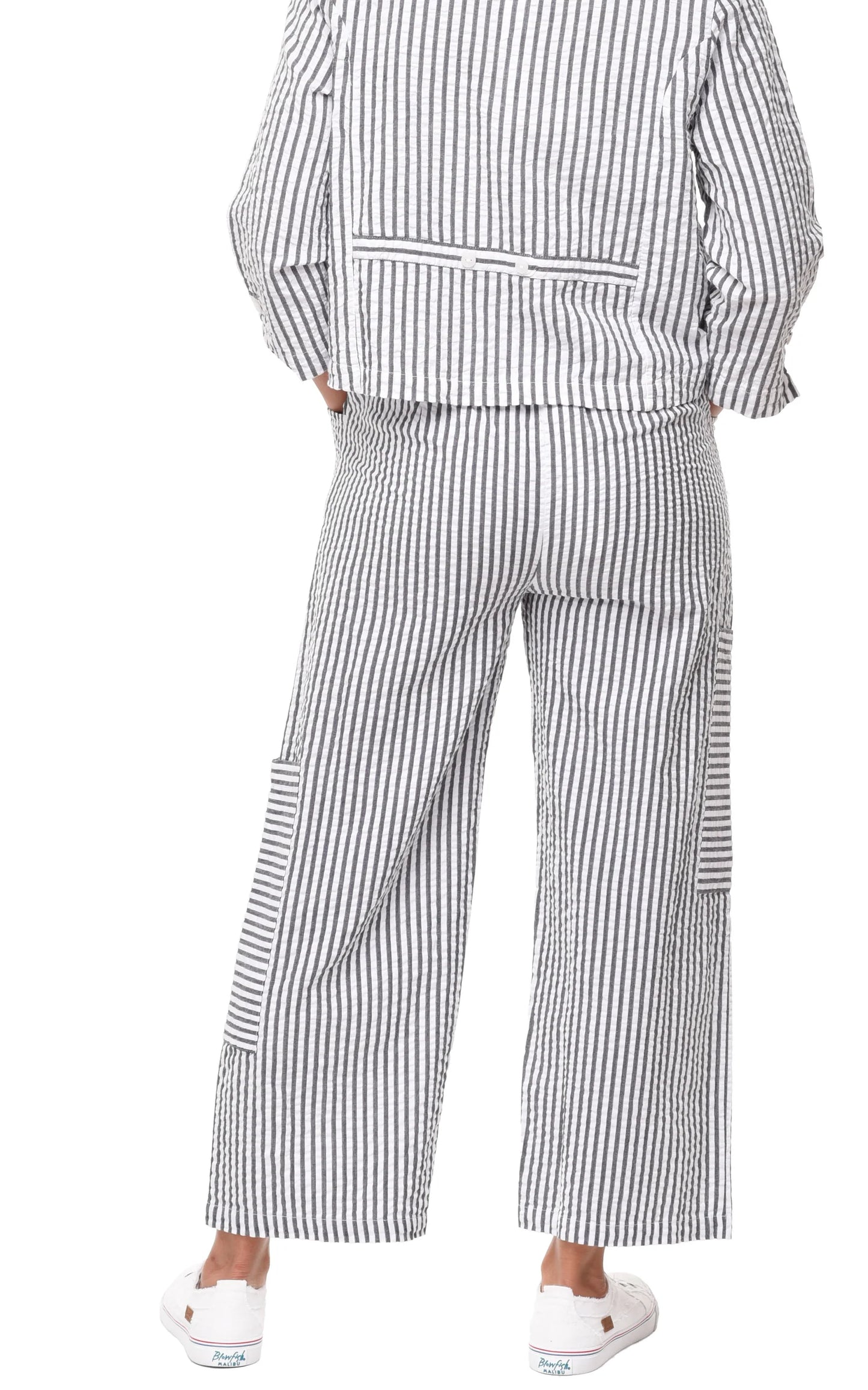 Roxanne Pant in Gray Stripe | Tulip