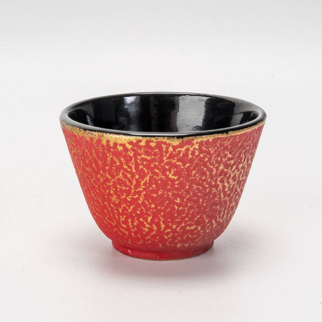 Red Cast Iron Tea Cup