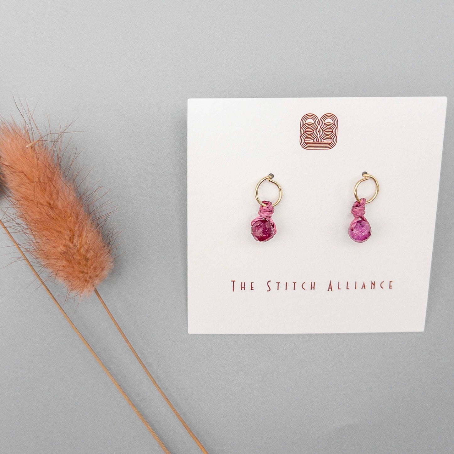 Ruby Mini Dangle Earrings