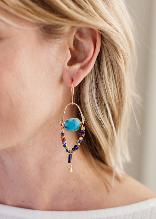 Trade Bead Dangle Earrings | Navone