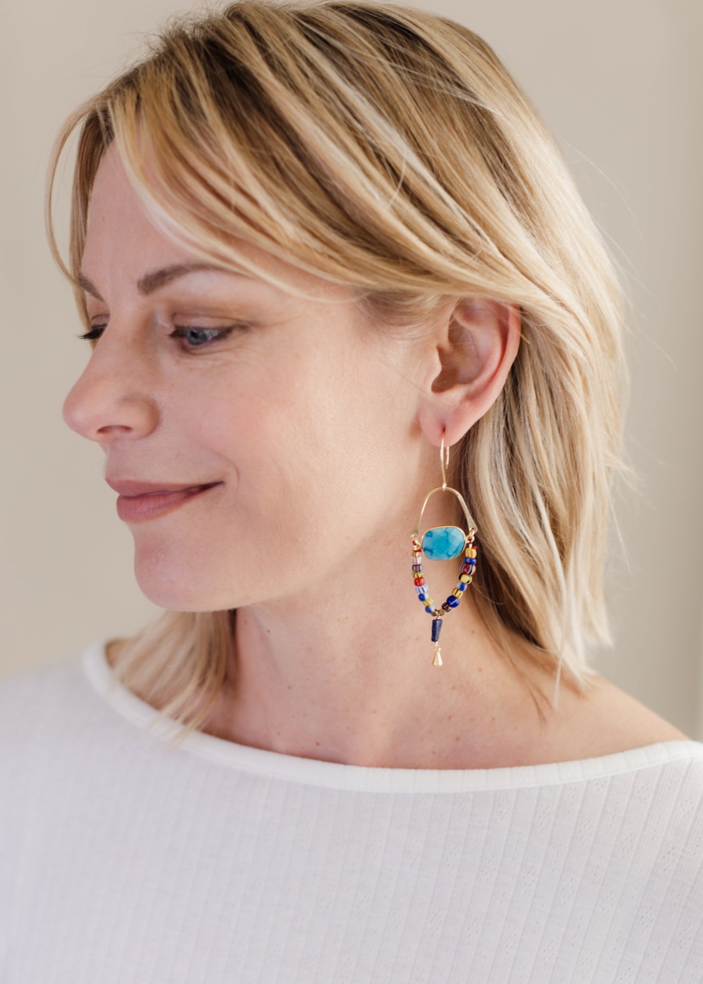 Trade Bead Dangle Earrings | Navone