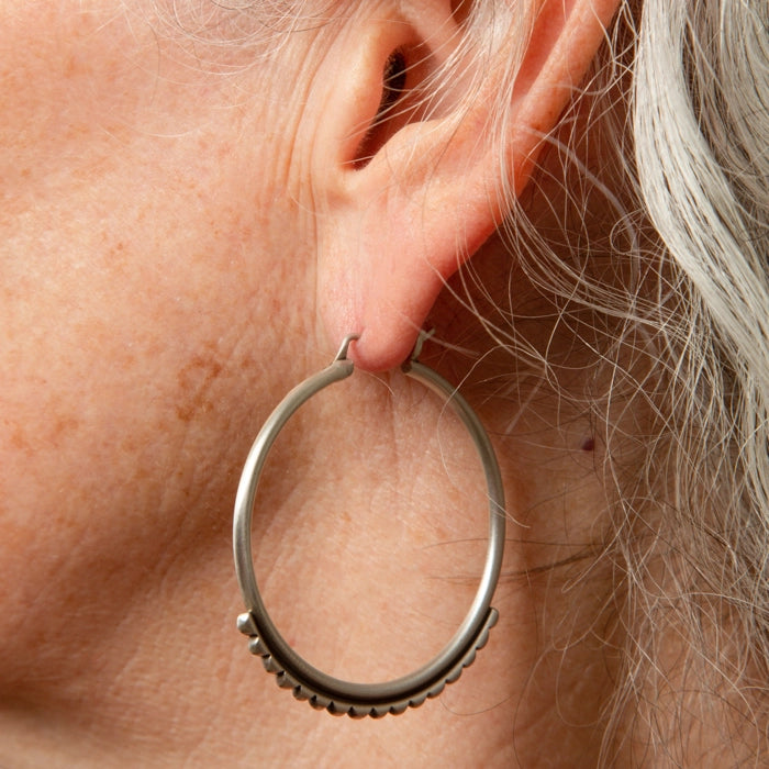Large Tuareg Silver Hoops | Jane Diaz