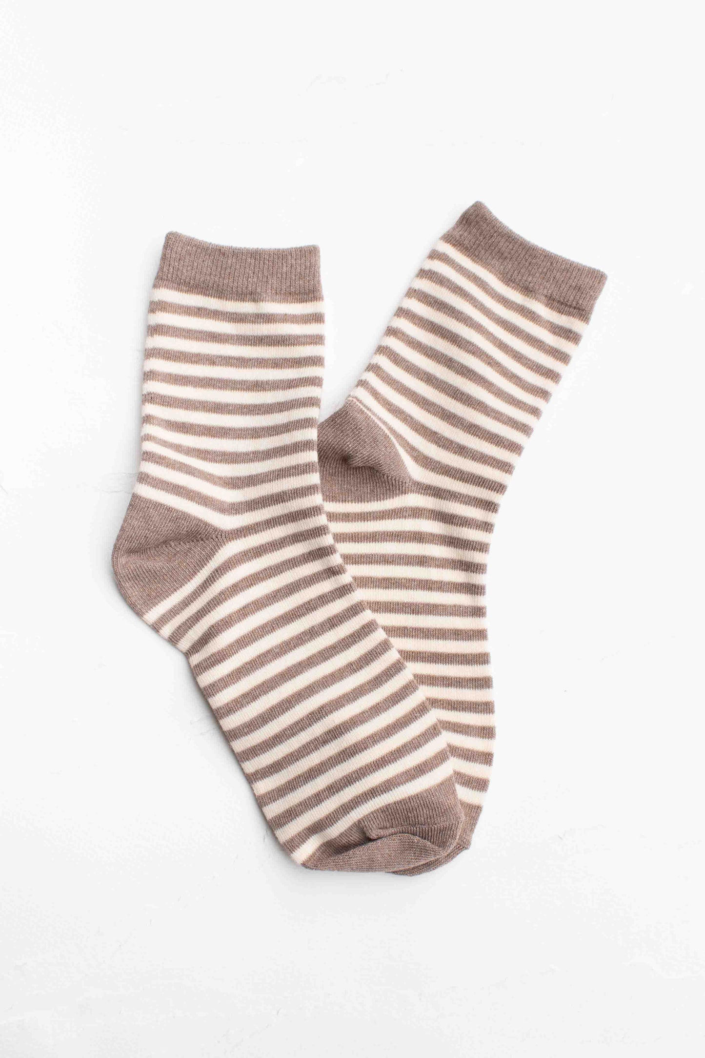 Mocha Thin Stripe Socks