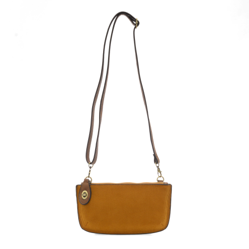 Corduroy Mini Crossbody Clutch in Dijon
