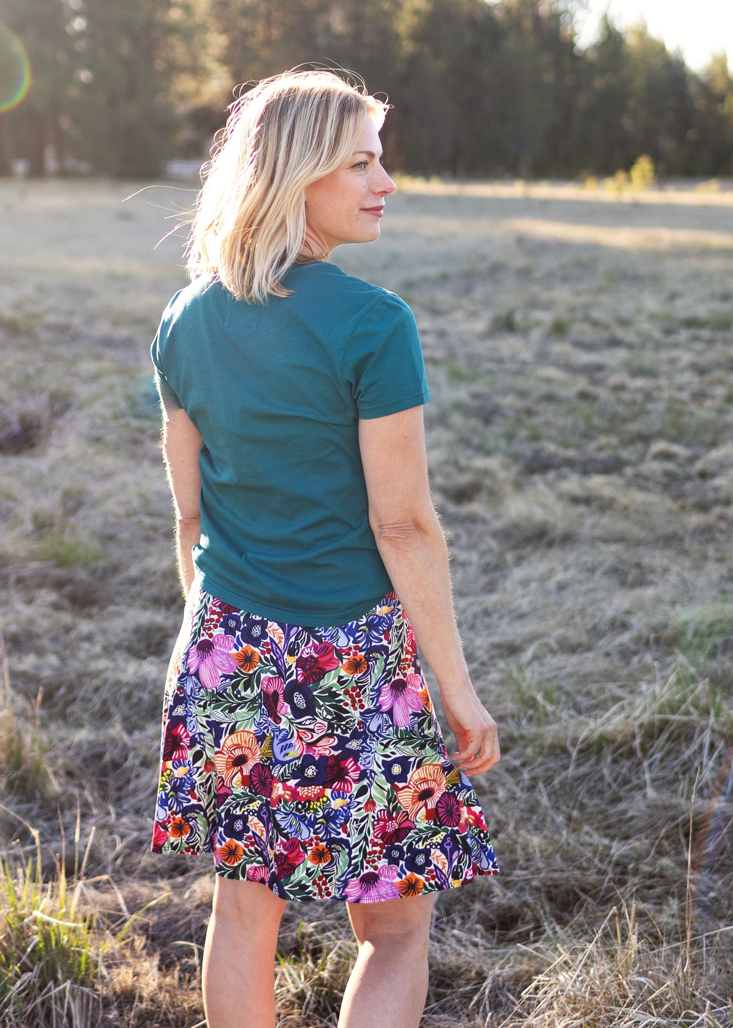 Flippy Skirt in Bold Floral Print | Salaam