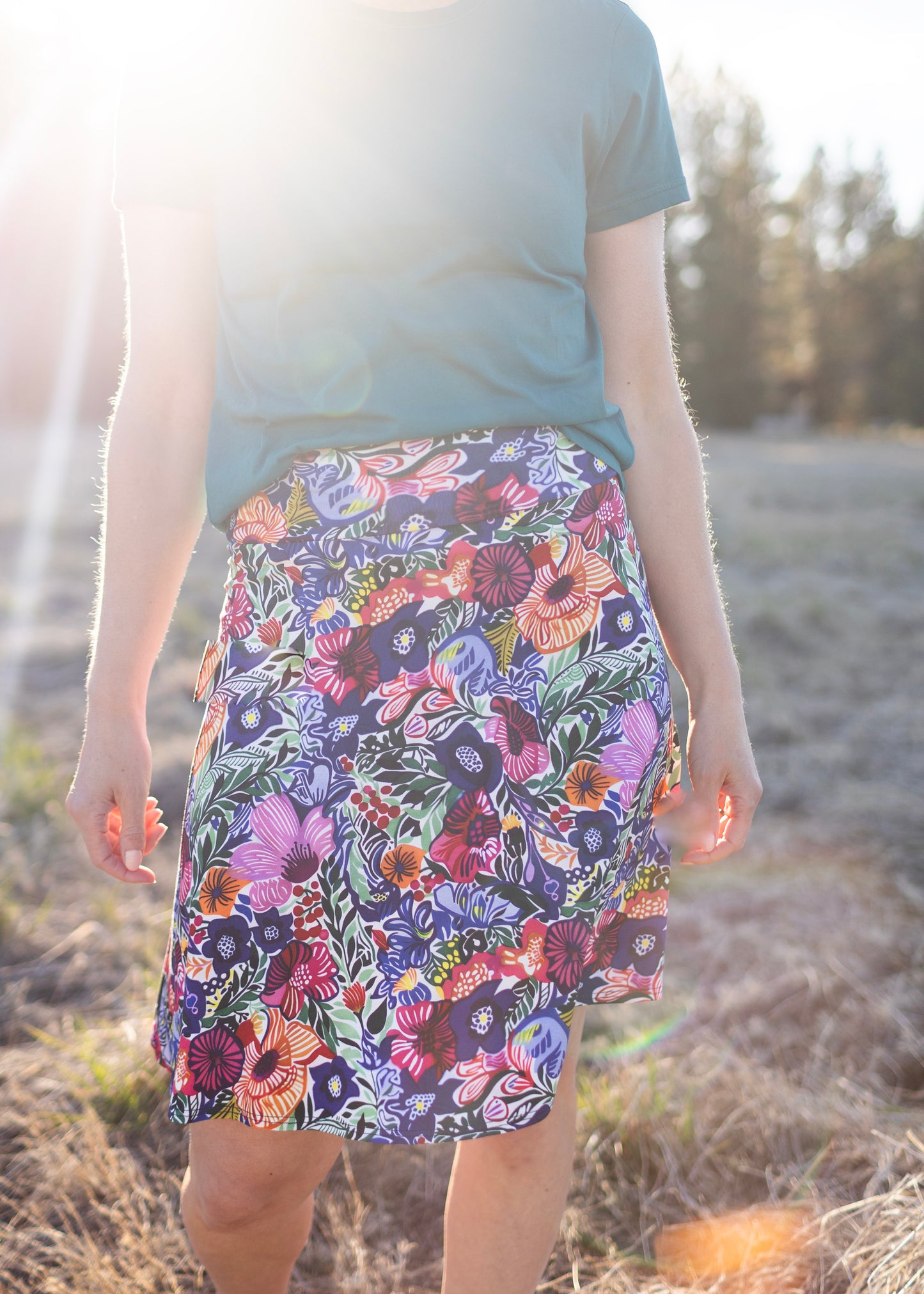 Flippy Skirt in Bold Floral Print | Salaam