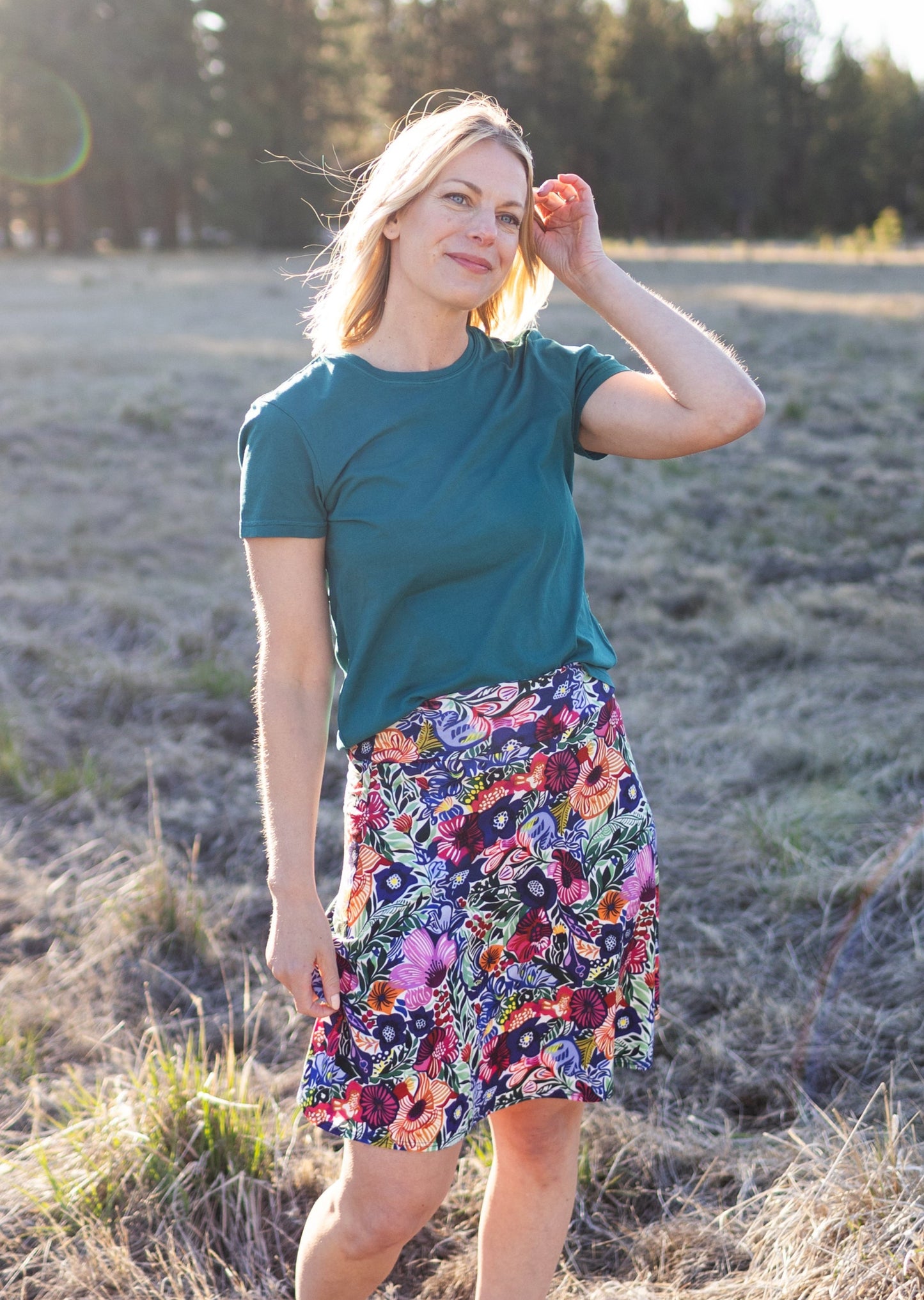Flippy Skirt in Bold Floral Print | Salaam