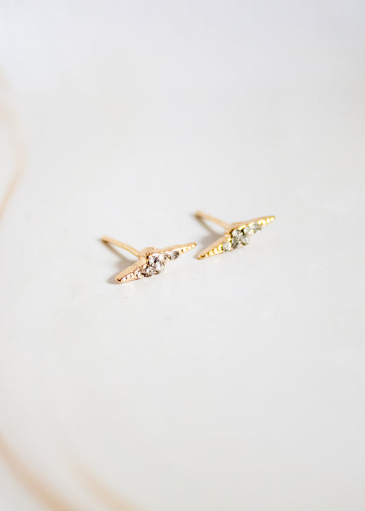 Sparkle Bolt Post Earrings