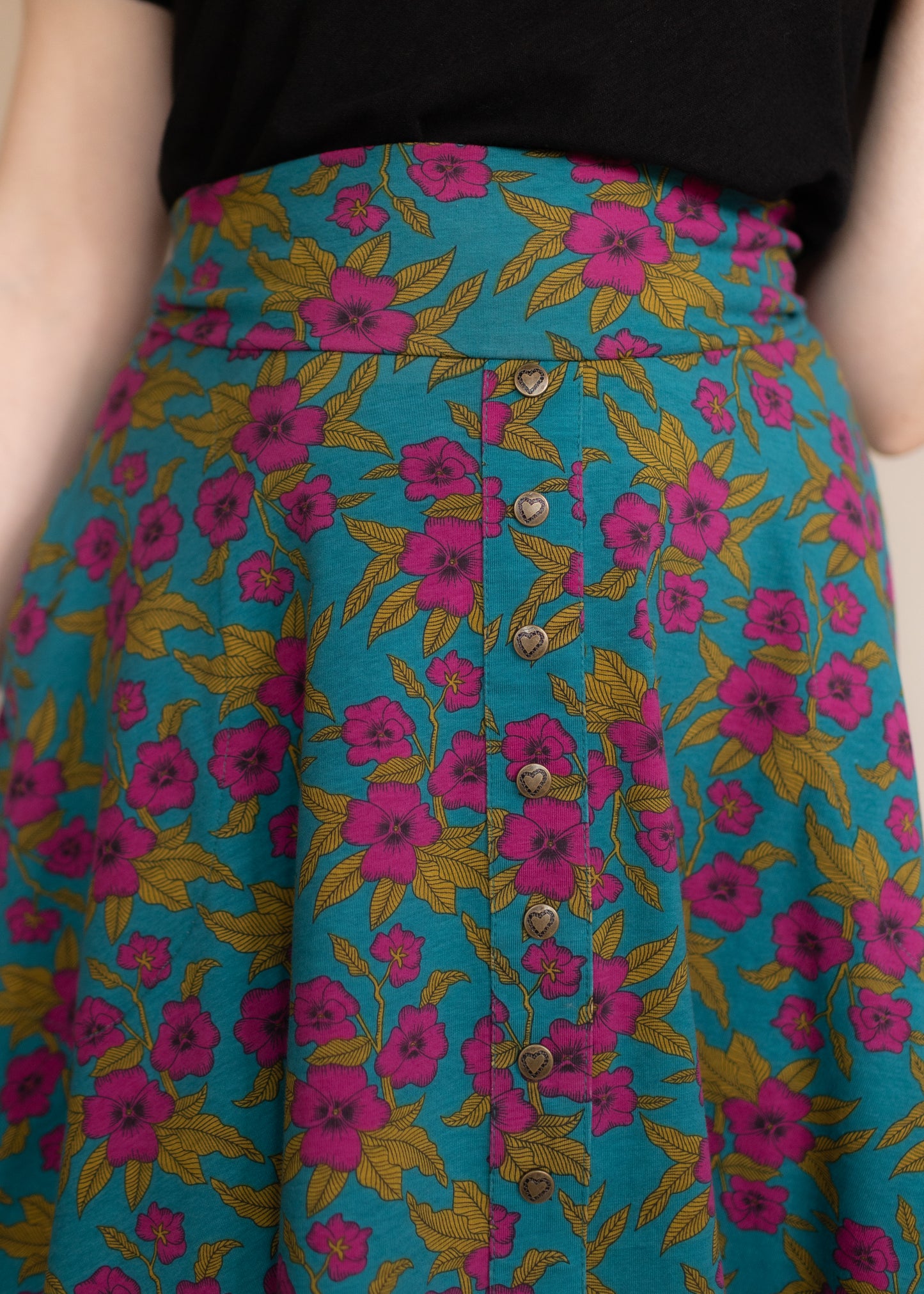 Hiking Skirt in Hibiscus Print | Effie's Heart