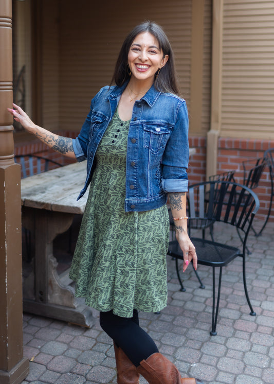 Besi Dress in Olive Print | Effie's Heart