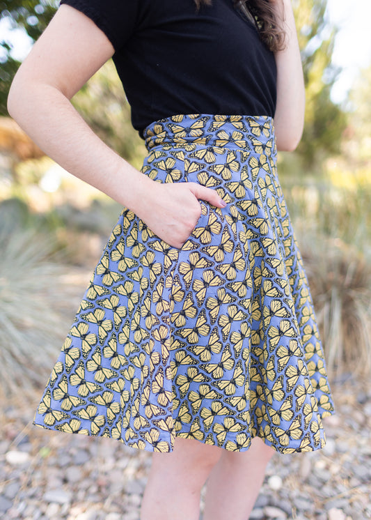 Carnaby Skirt in Monarch Print | Effie's Heart