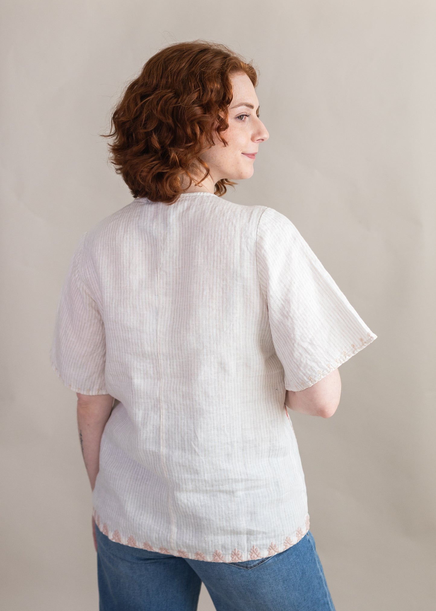 Calista Striped Blouse | Johnny Was