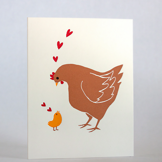 Mother Hen Letterpress Card
