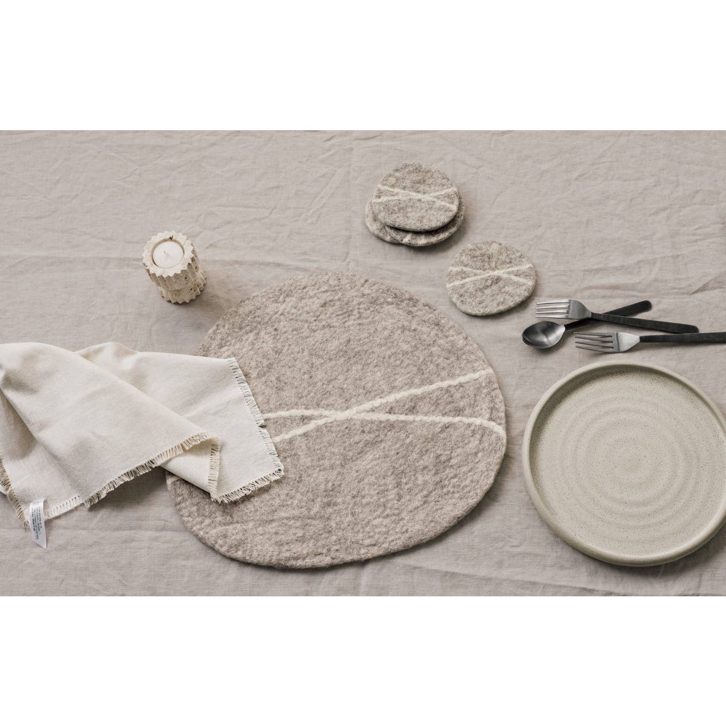 Striato Felt Wool Coasters