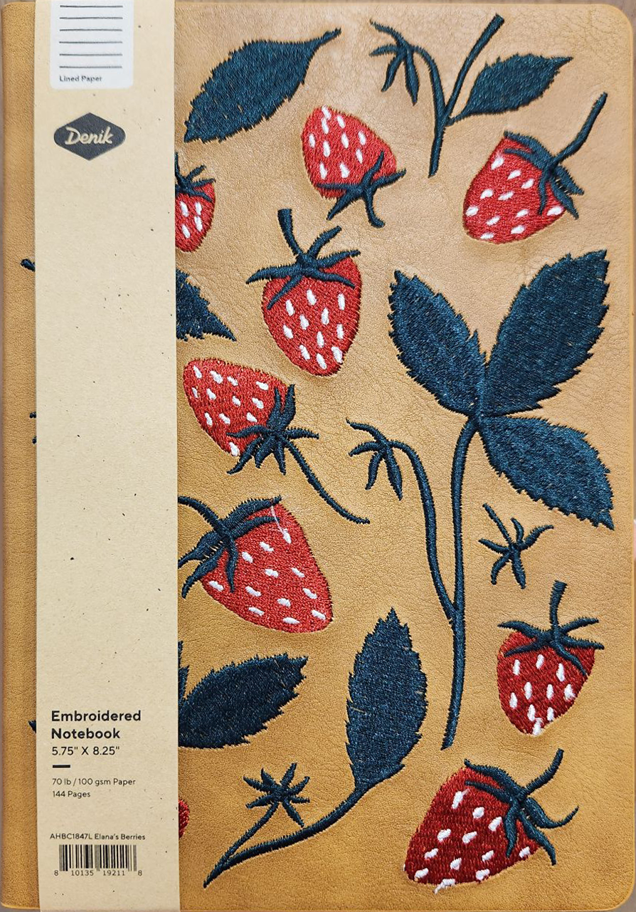 Elana's Berries Embroidered Journal