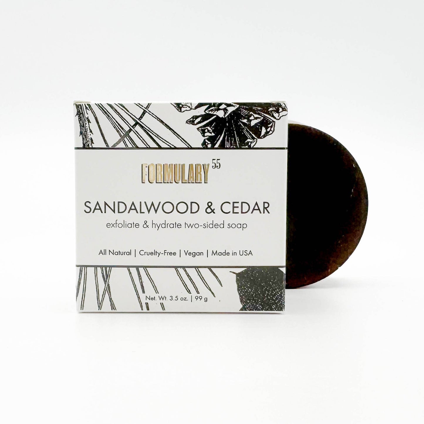 Sandalwood & Cedar Two-Sided Soap