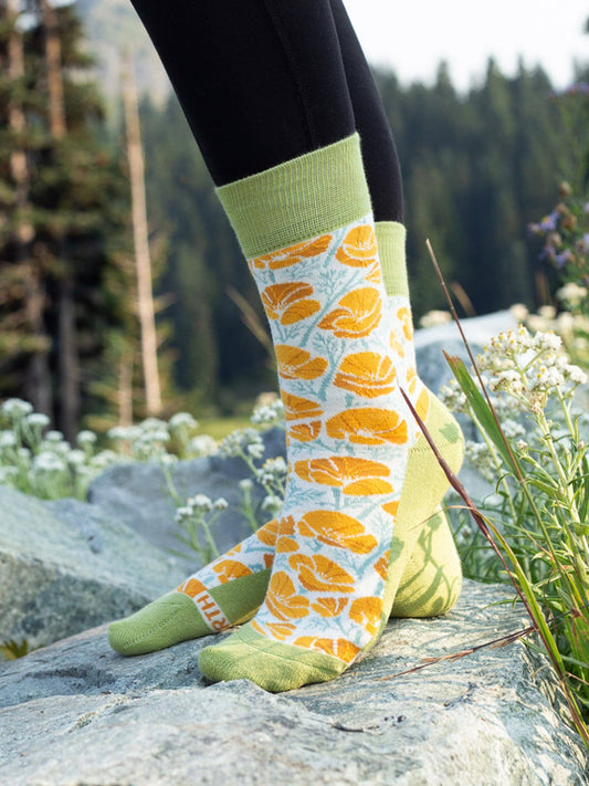 Poppies Crew Socks